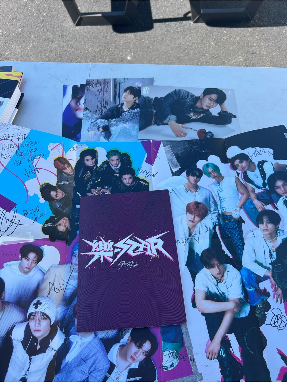 Stray Kids Photobook with Purple Logo Cover